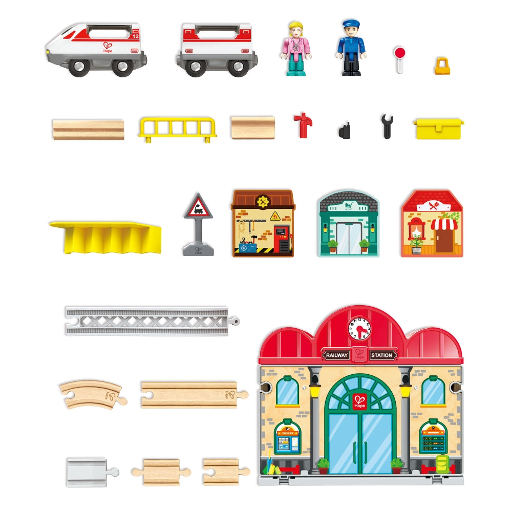 JUEGO DE ESTACIÓN DE TREN PORTÁTIL