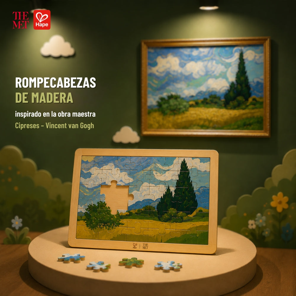Rompecabezas de Madera Cipreses – Vincent van Gogh