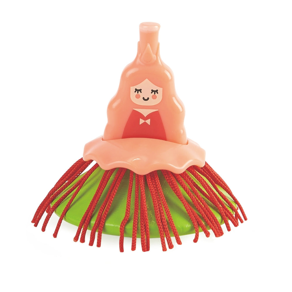 TROMPO DE MADERA CON DISEÑO DE BAILARINA