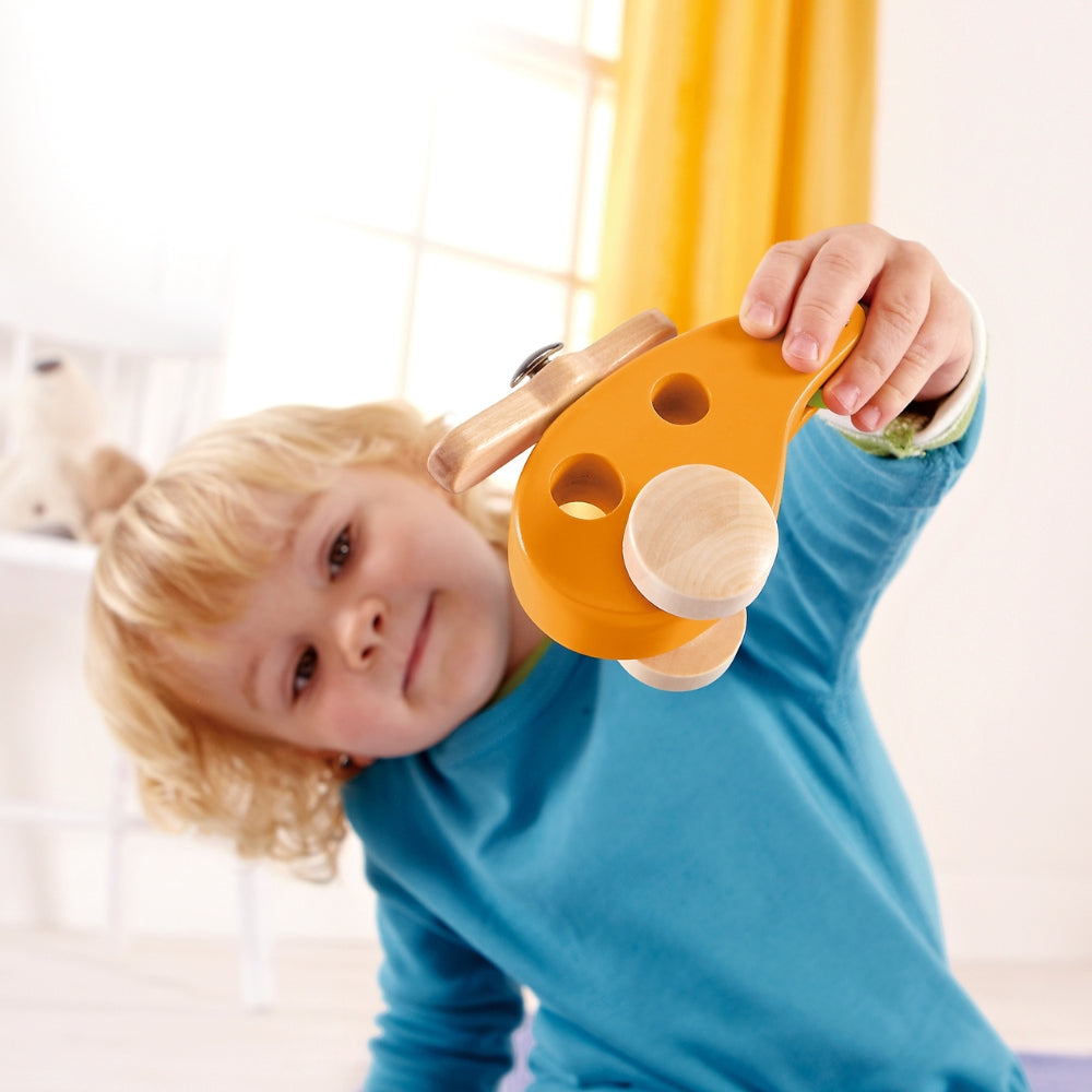 MINI HELICOPTERO DE MADERA