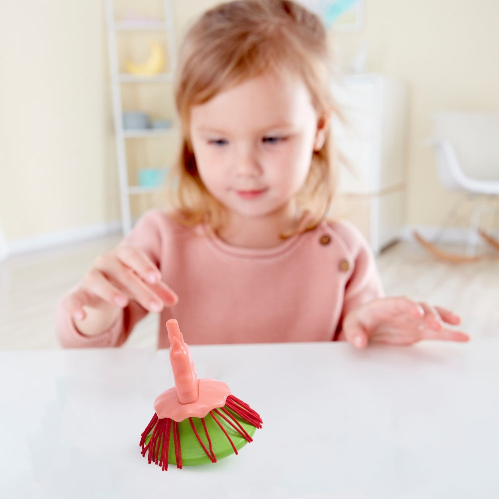 TROMPO DE MADERA CON DISEÑO DE BAILARINA