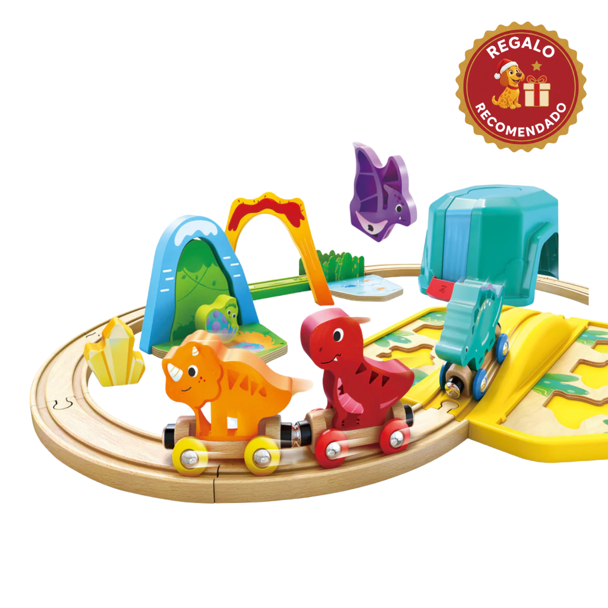 PISTA DE TRENES CON DINOSAURIOS PARA NIÑOS