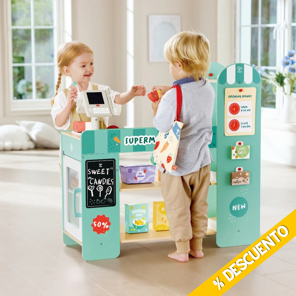 Juego de Supermercado Infantil Hape de Madera con Accesorios