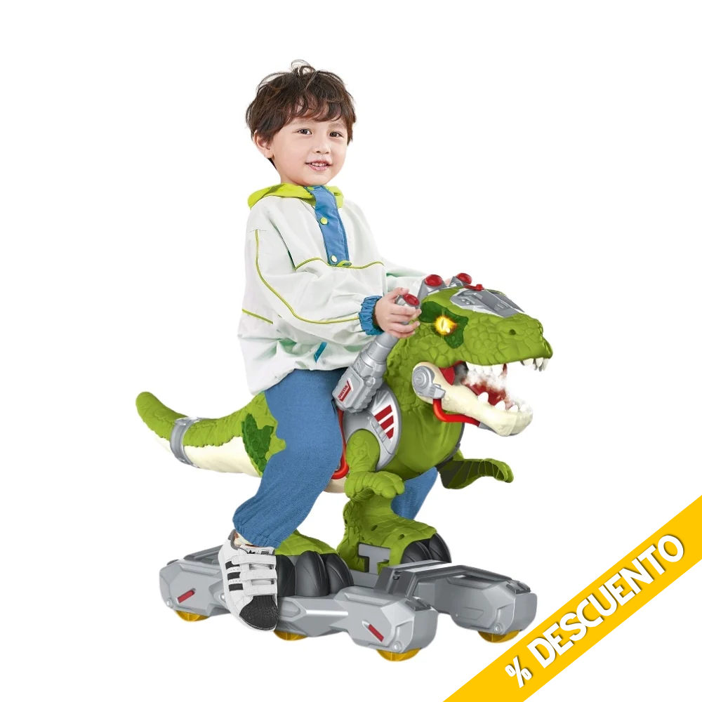 DINOSAURIO MONTABLE CON RUEDAS