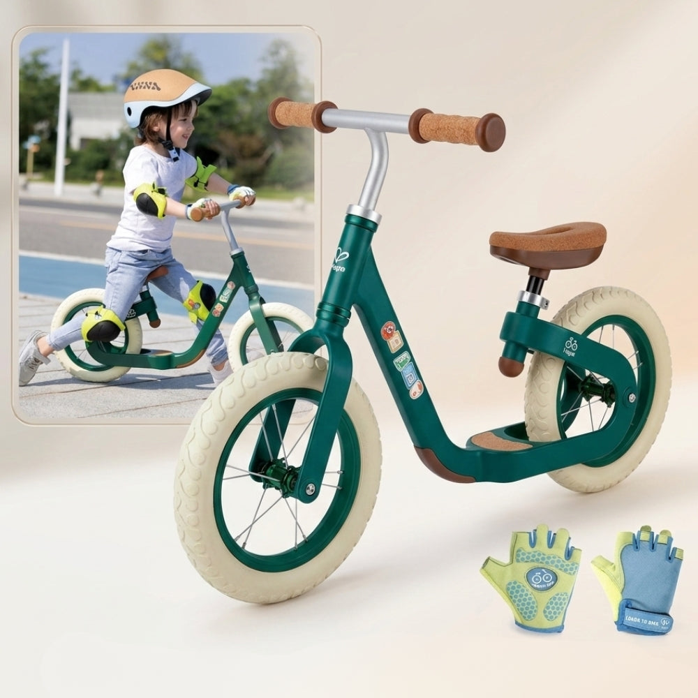 Kit Hape – Bicicleta de Equilibrio Ecológica + Guantes Protectores