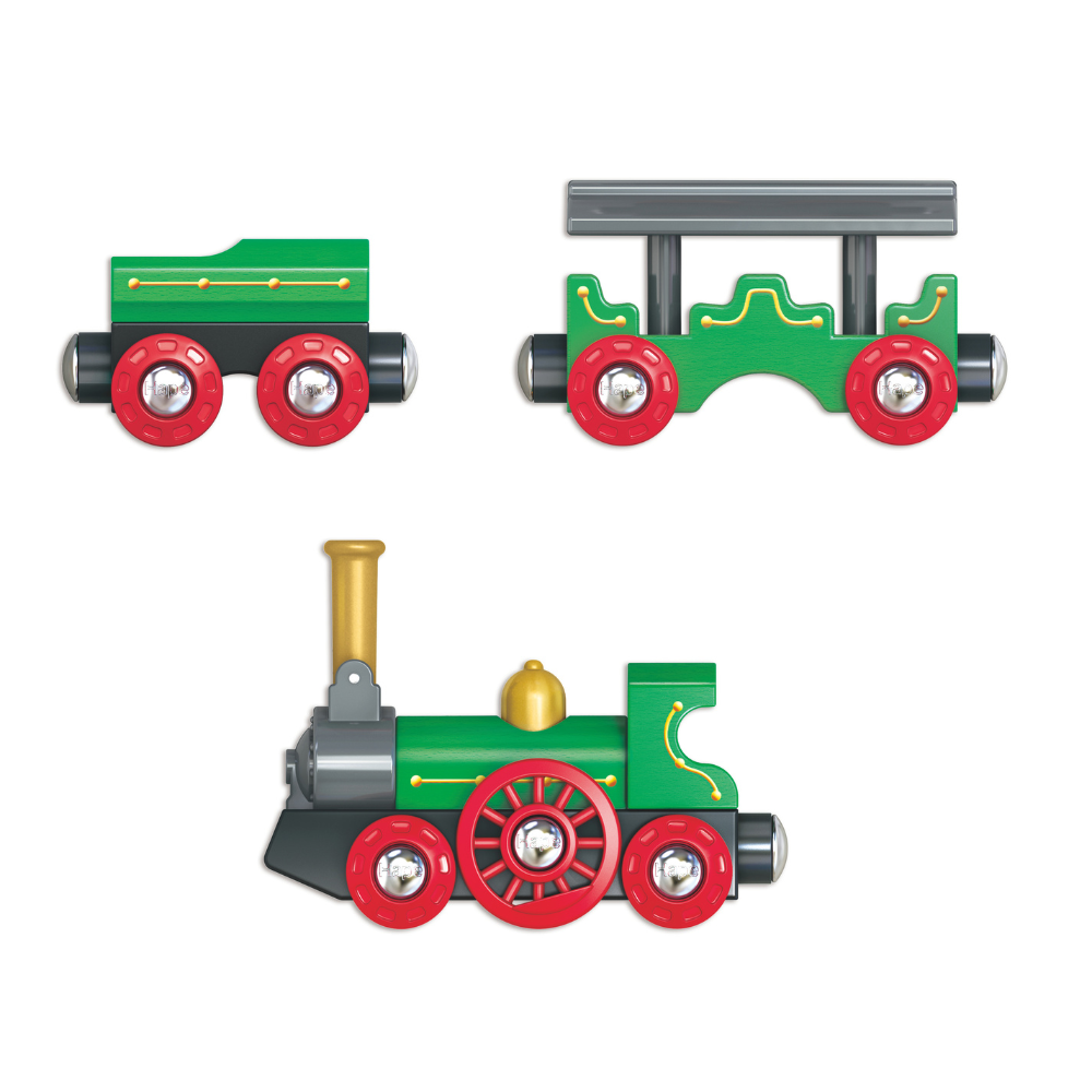 Tren Retro con Chimenea Plegable