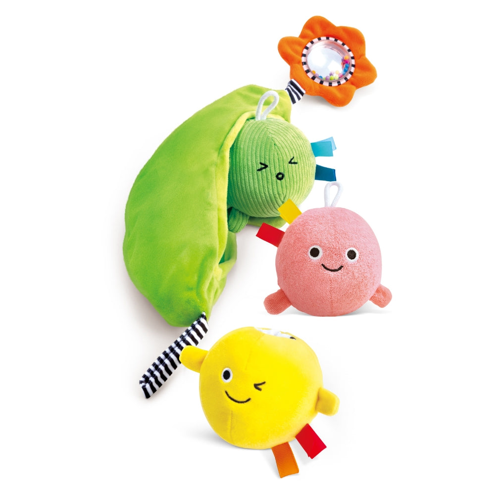 PELUCHE SENSORIAL CON FORMA DE CHÍCHARO