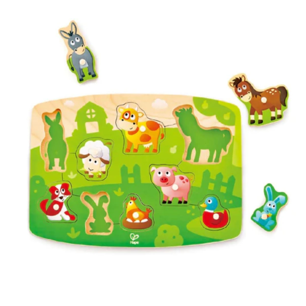 Lisciani Montessori Baby Wood – La Granja, Juego Educativo De Madera Con Casas 3D Y Animales Para Niños Desde 9 Meses, Hecho En Italia