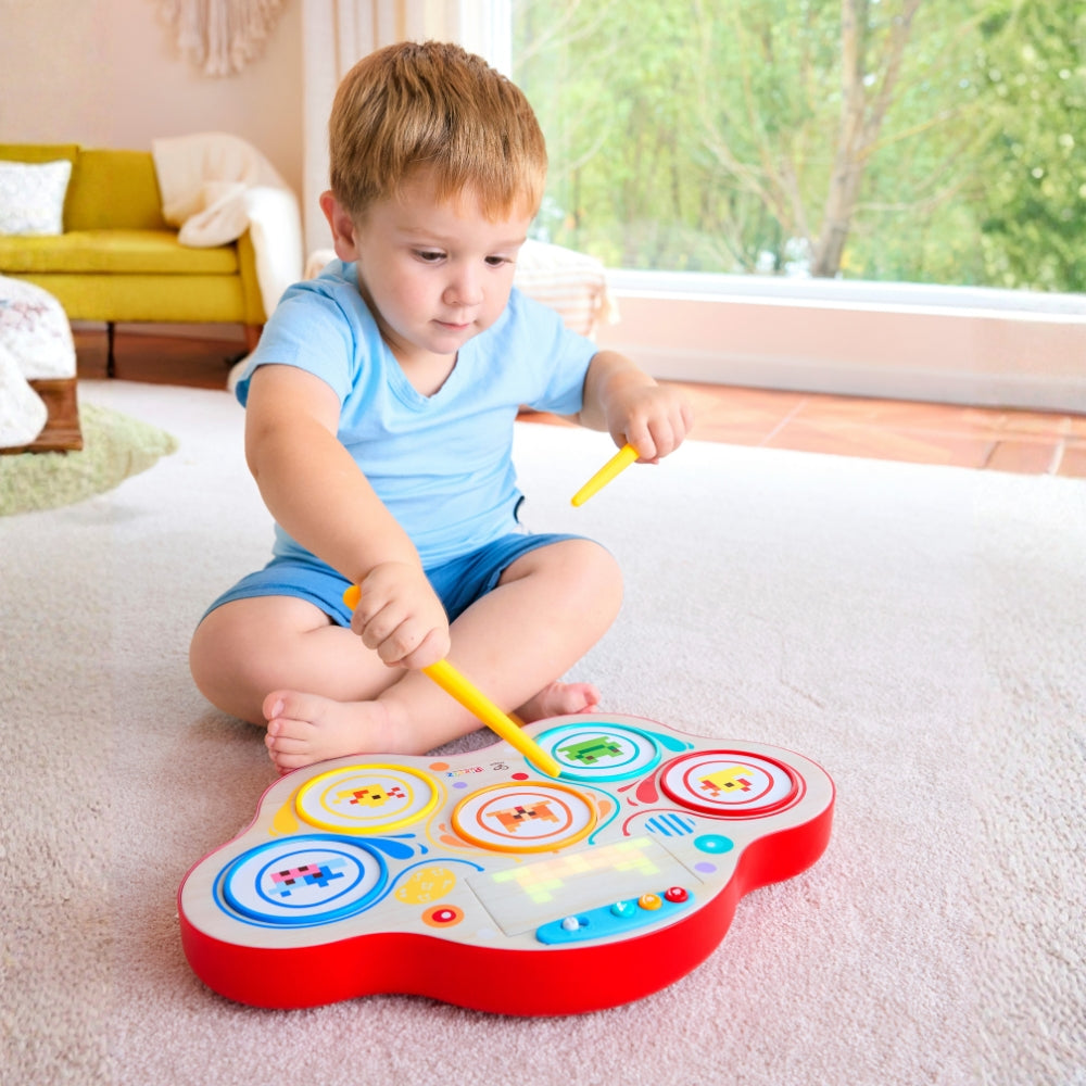 Batería Musical Interactiva Pixelz con Luces y Sonidos