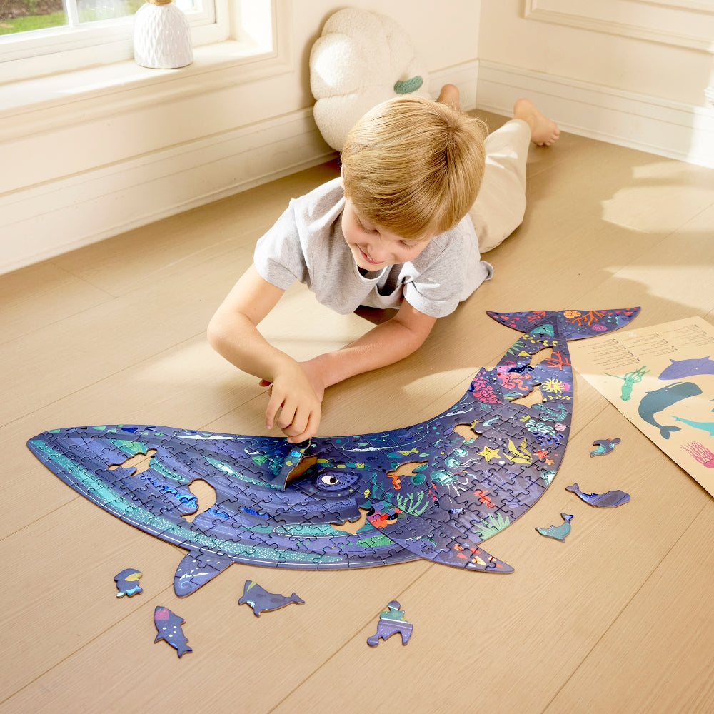 ROMPECABEZAS GIGANTE DE BALLENA CON ANIMALES MARINOS