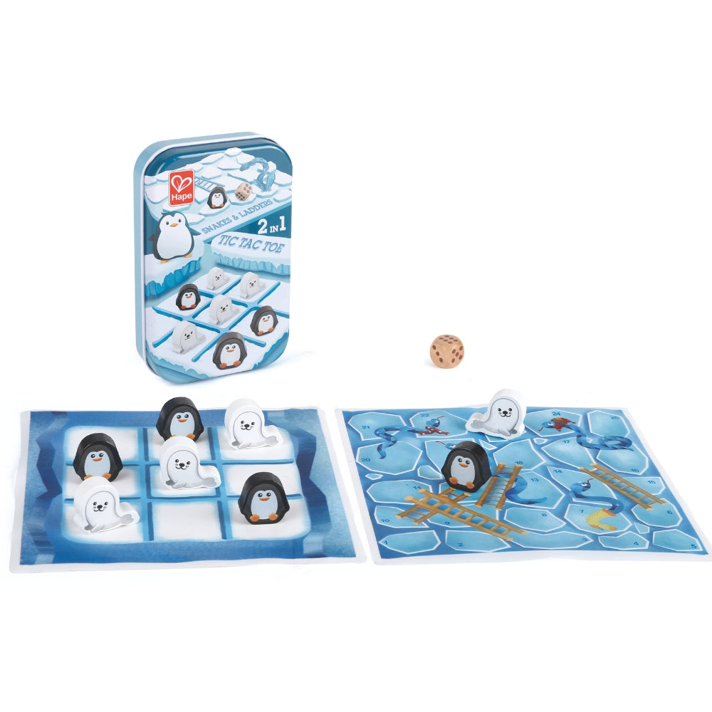 JUEGO 2 EN 1: TRES EN RAYA/ SERPIENTES Y ESCALERAS