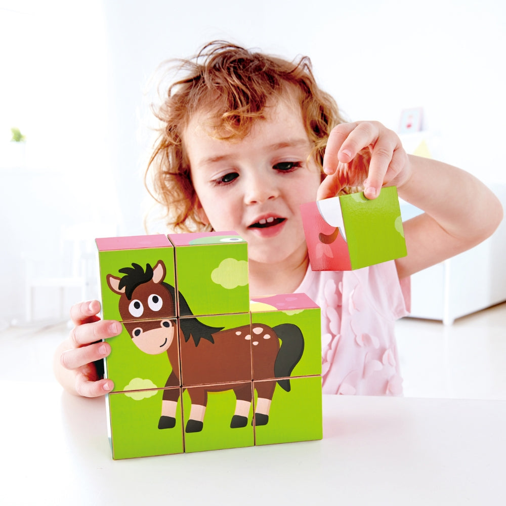 PUZLE DE BLOQUES DE ANIMALES DE GRANJA