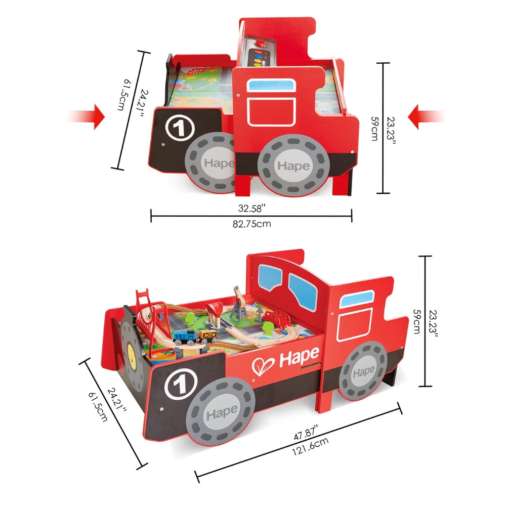 MESA LOCOMOTORA PLEGABLE ROJA