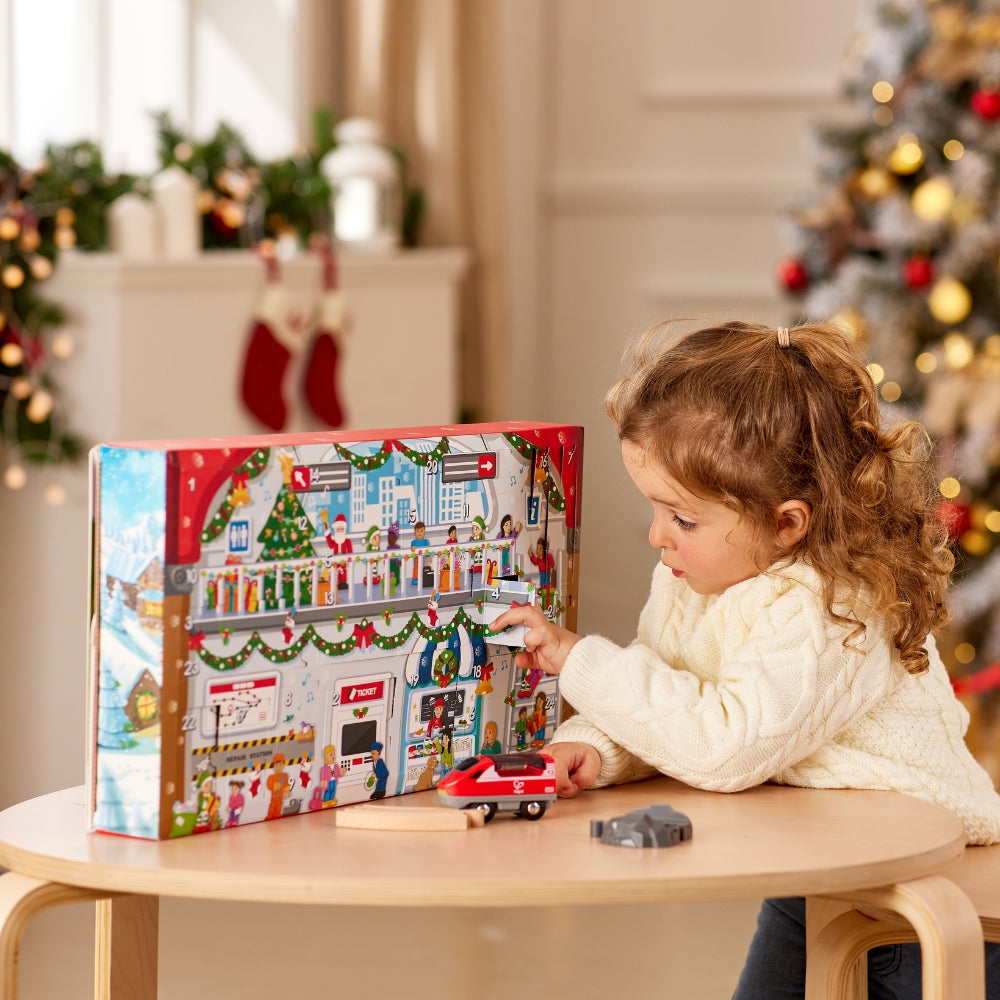 PISTA CALENDARIO DE ADVIENTO CON ESTACIÓN FERROVIARIA