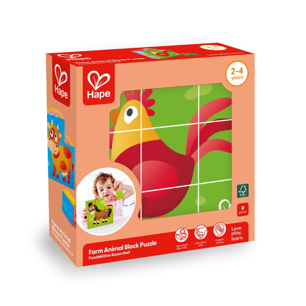PUZLE DE BLOQUES DE ANIMALES DE GRANJA