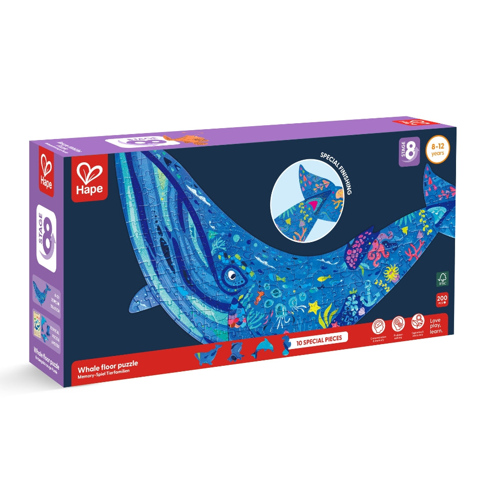 ROMPECABEZAS GIGANTE DE BALLENA CON ANIMALES MARINOS