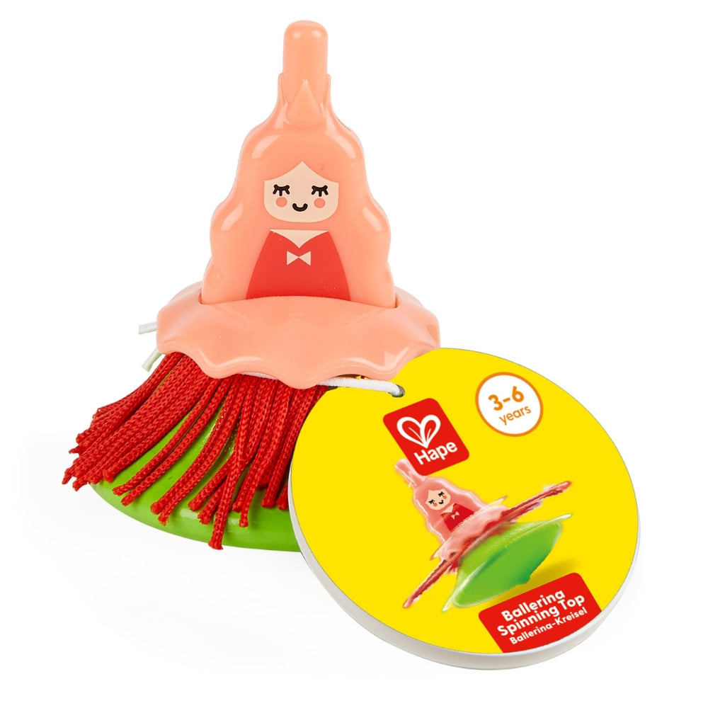 TROMPO DE MADERA CON DISEÑO DE BAILARINA