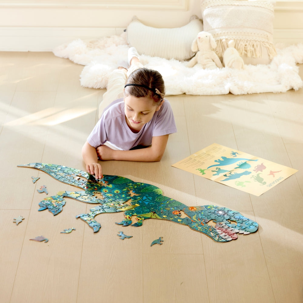 ROMPECABEZAS GIGANTE DE DINOSAURIOS QUE BRILLA EN LA OSCURIDAD