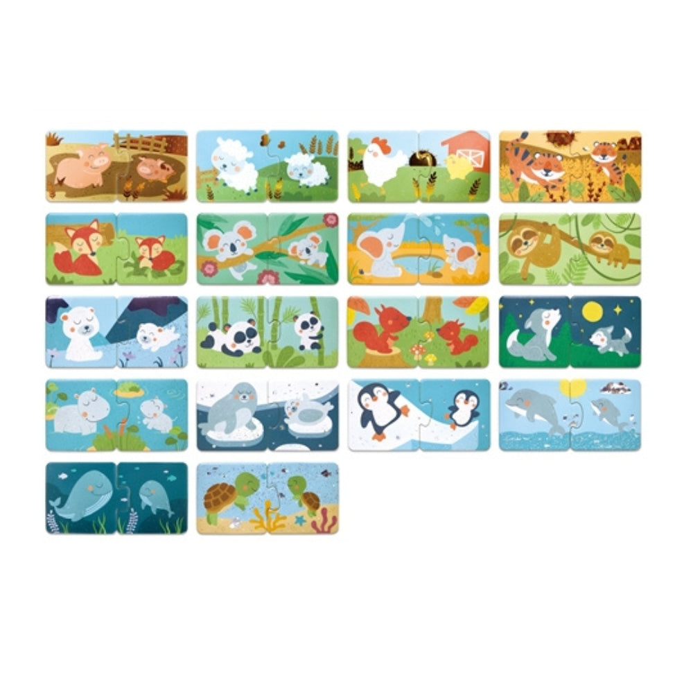 ROMPECABEZAS DE EMPAREJAMIENTO DE FAMILIAS DE ANIMALES