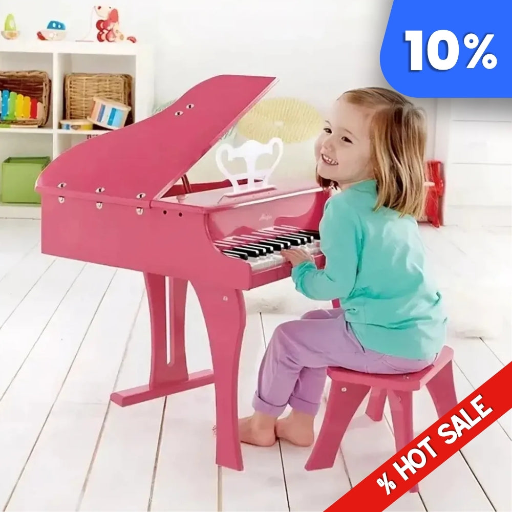 PIANO DE COLA ROSA DE 18 TECLAS