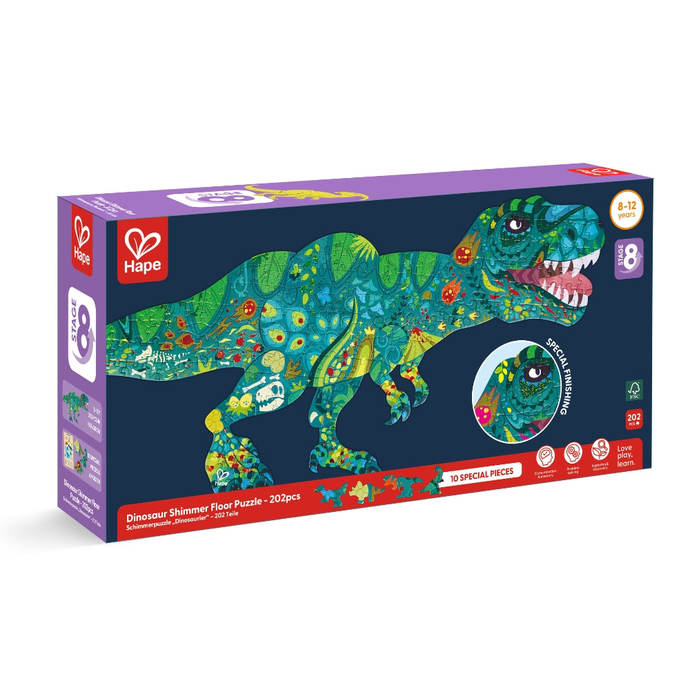 ROMPECABEZAS GIGANTE DE DINOSAURIOS QUE BRILLA EN LA OSCURIDAD