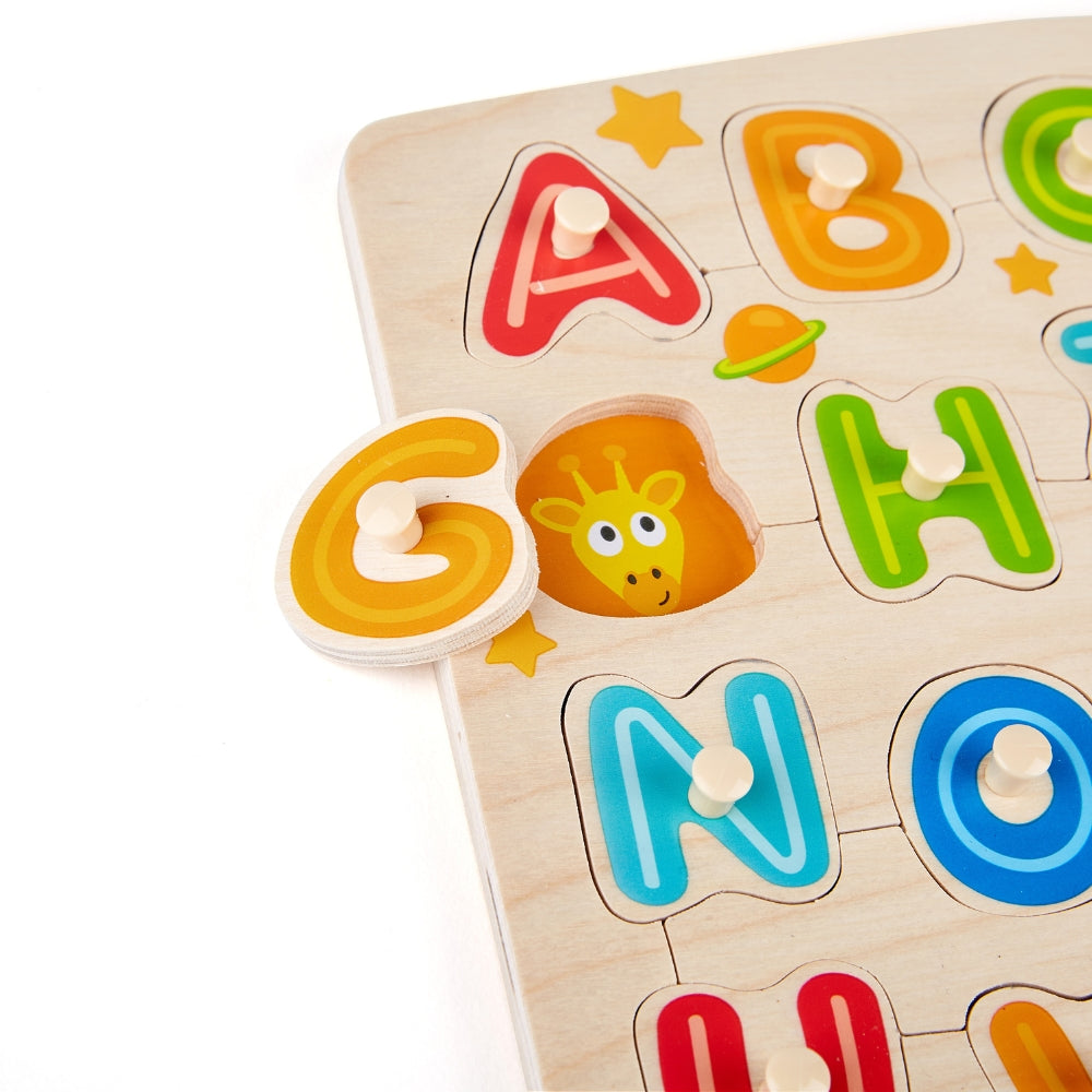 PUZLE DEL ALFABETO CON PINZA