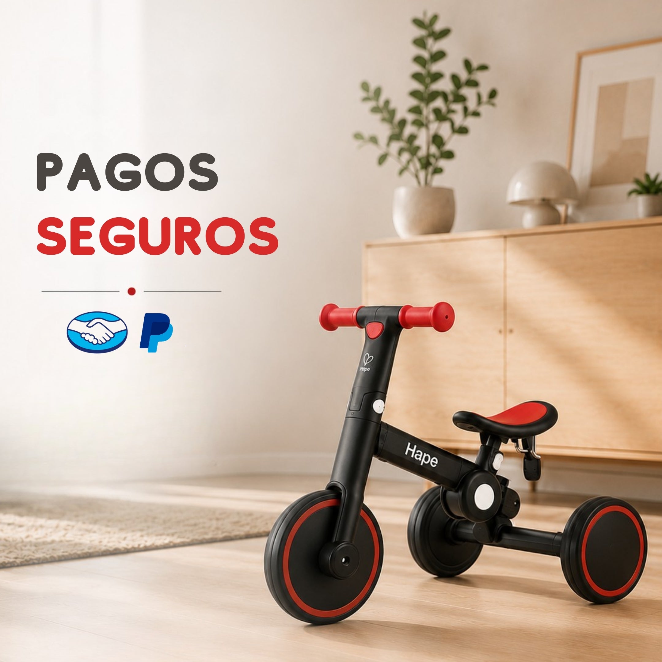 TRICICLO DE EQUILIBRIO PLEGABLE MULTIFUNCIONAL