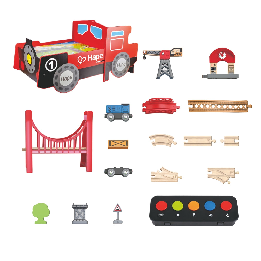 MESA LOCOMOTORA PLEGABLE ROJA