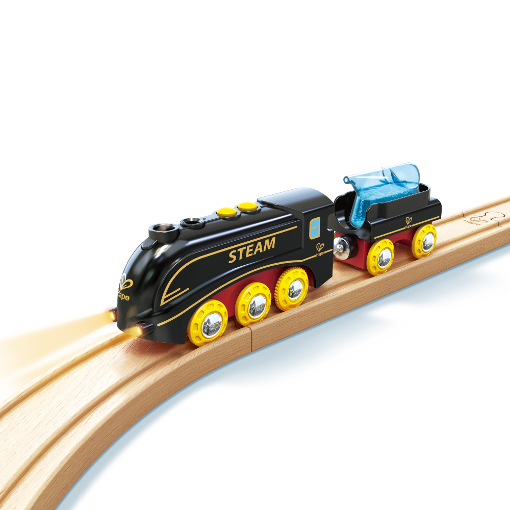 Tren de Vapor con Silbato y Efecto Realista