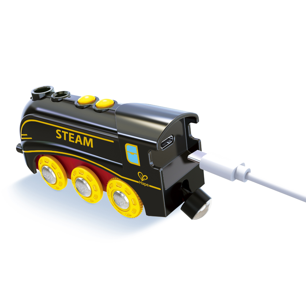 Tren de Vapor con Silbato y Efecto Realista