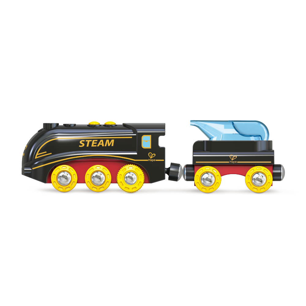 Tren de Vapor con Silbato y Efecto Realista