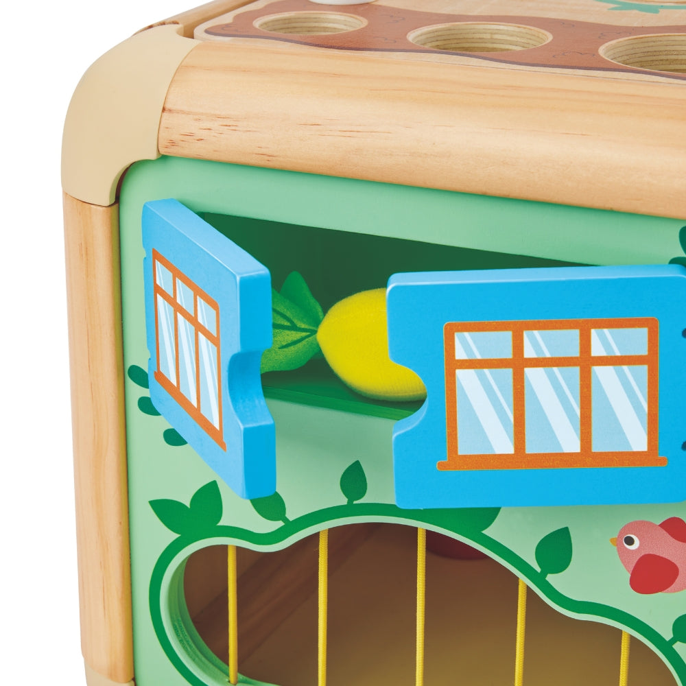 Cubo de Actividades Infantil de Madera con Juegos Sensoriales