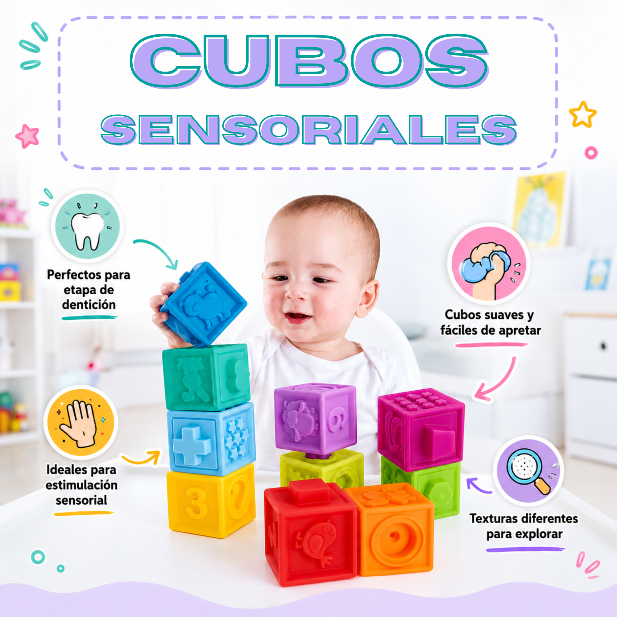 CUBOS PARA APRETAR DE SILICONA