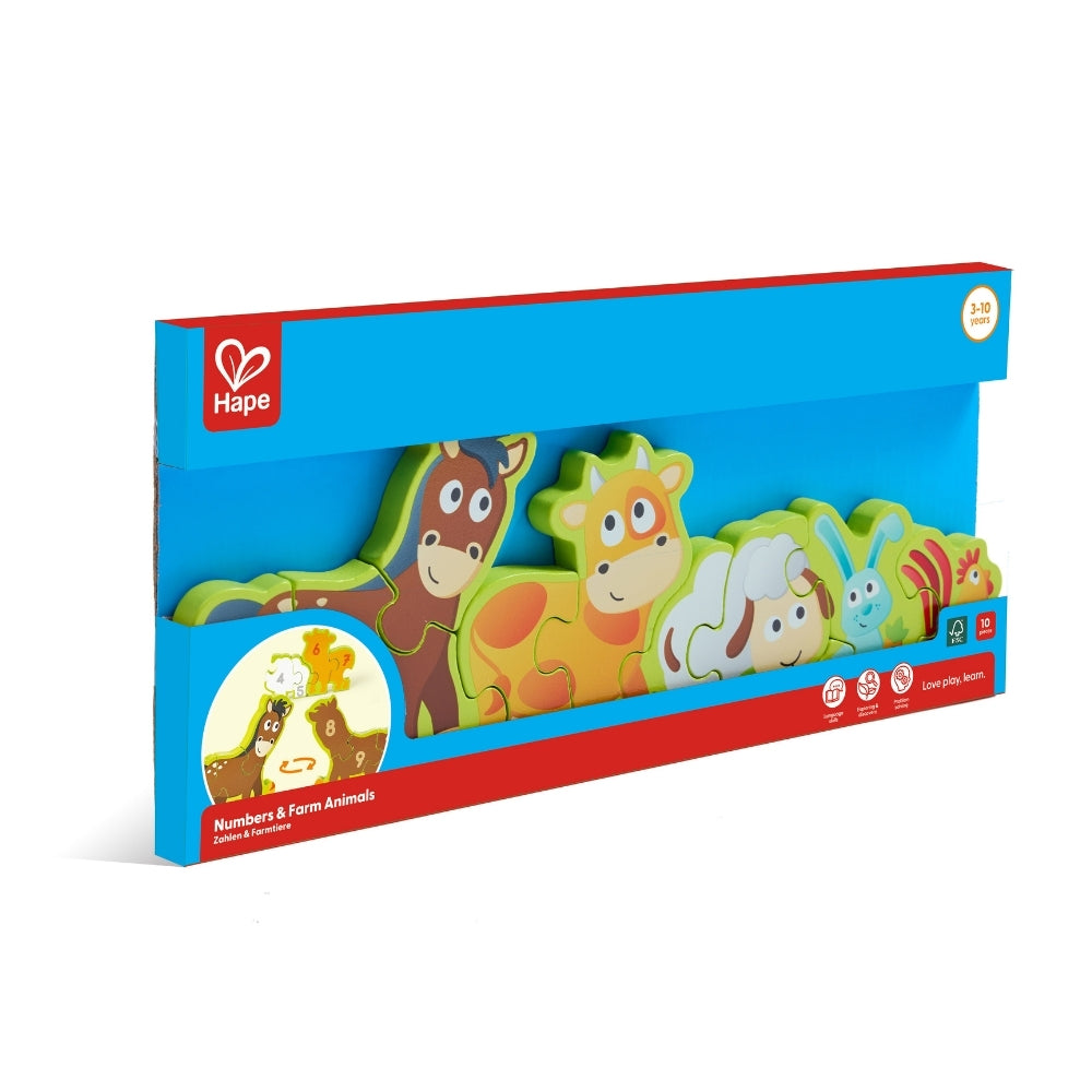 PUZLE ANIMALES DE GRANJA Y NÚMEROS