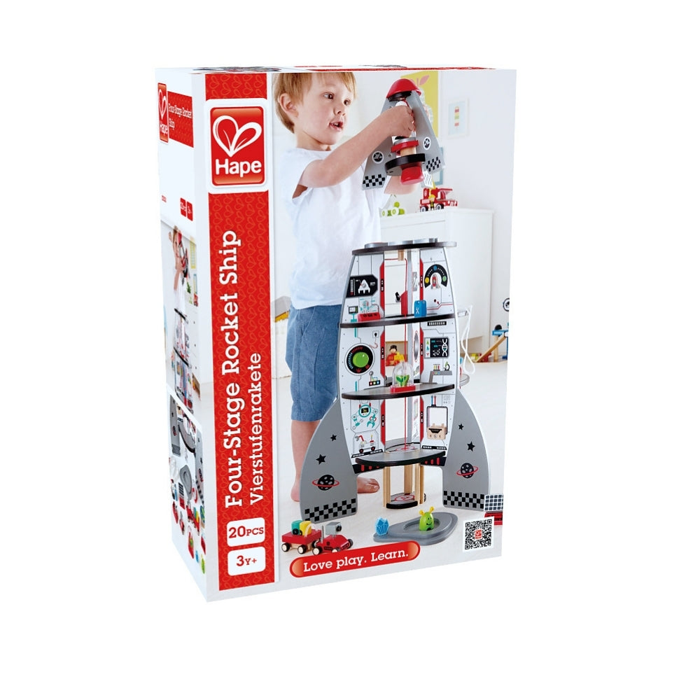 NAVE COHETE ESPACIAL DE CUATRO PISOS