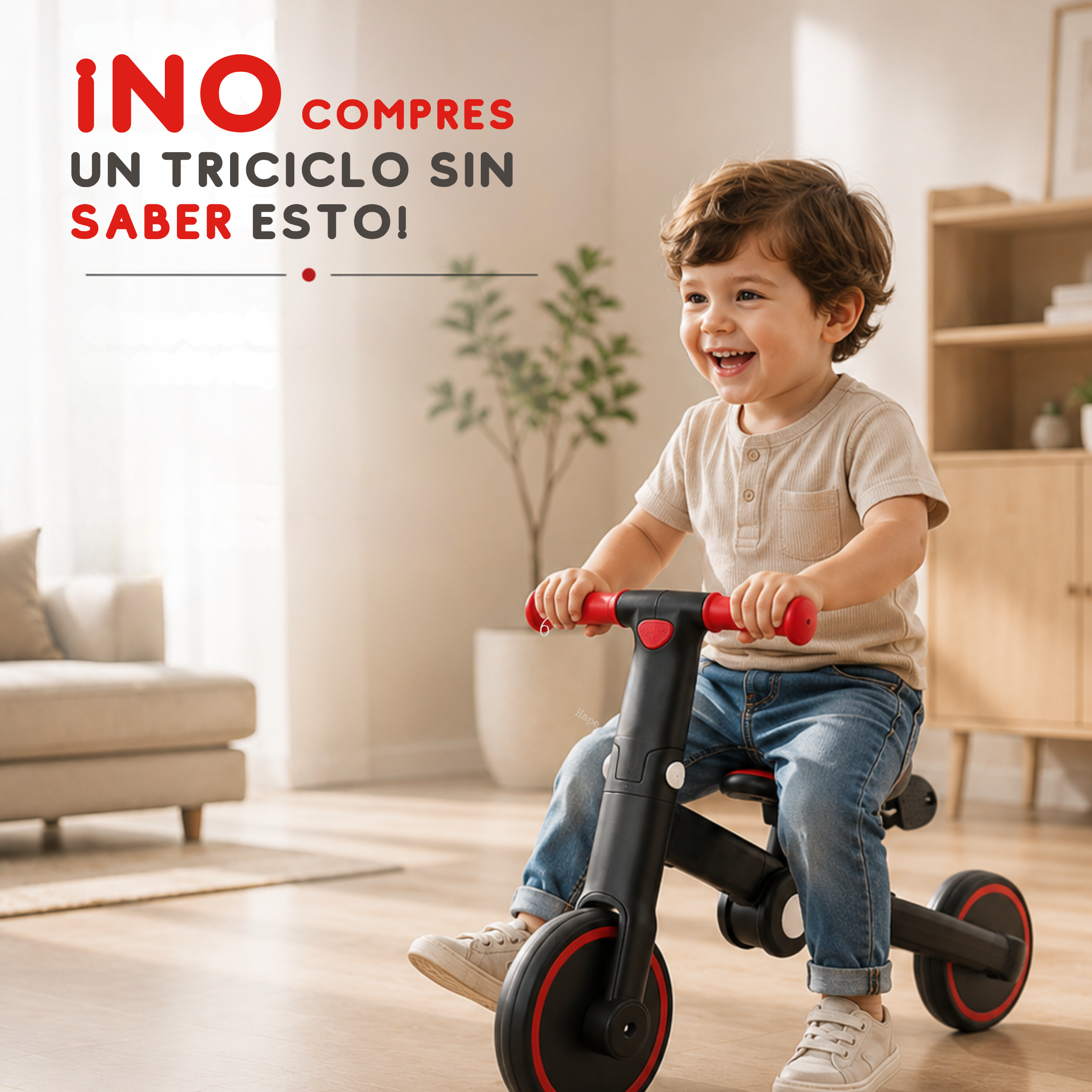 Triciclo de Equilibrio Plegable Multifuncional 3 en 1