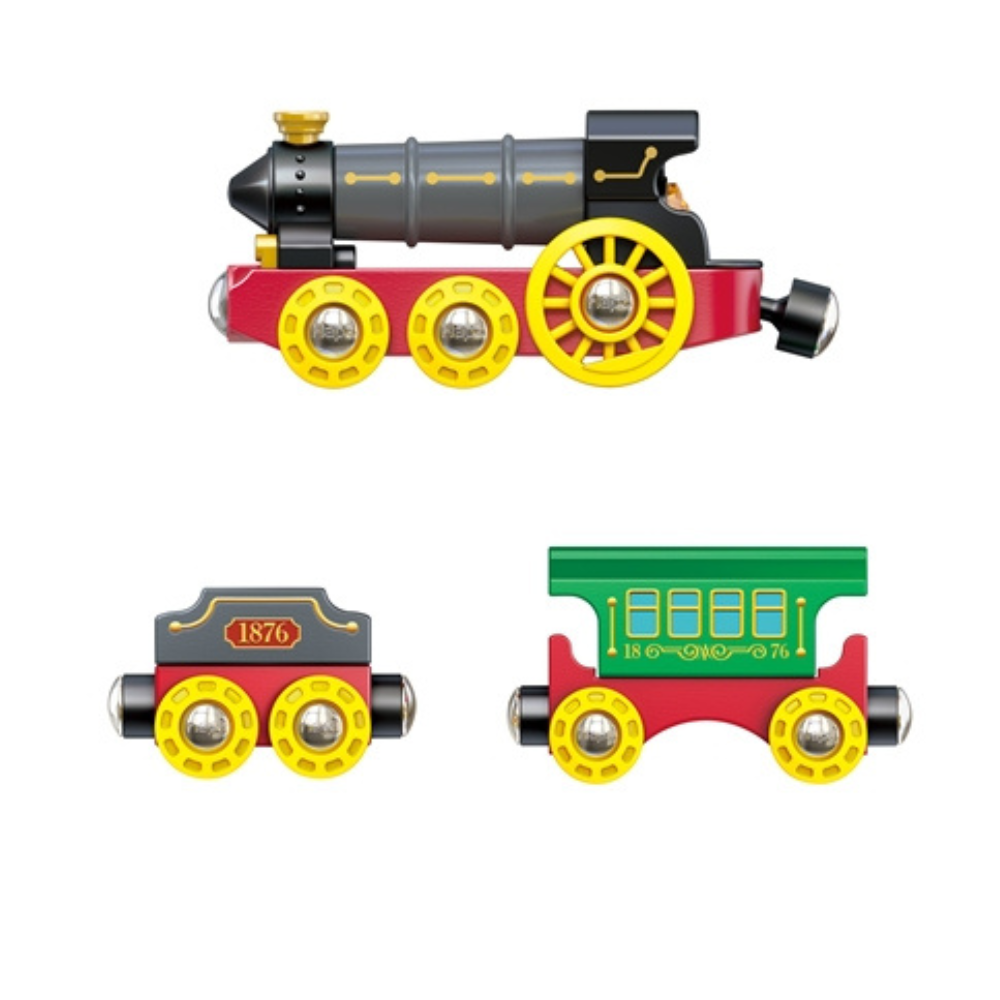 Tren de Vapor Retro con Luces y Sonidos