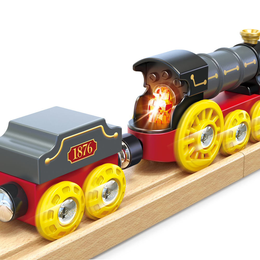 Tren de Vapor Retro con Luces y Sonidos