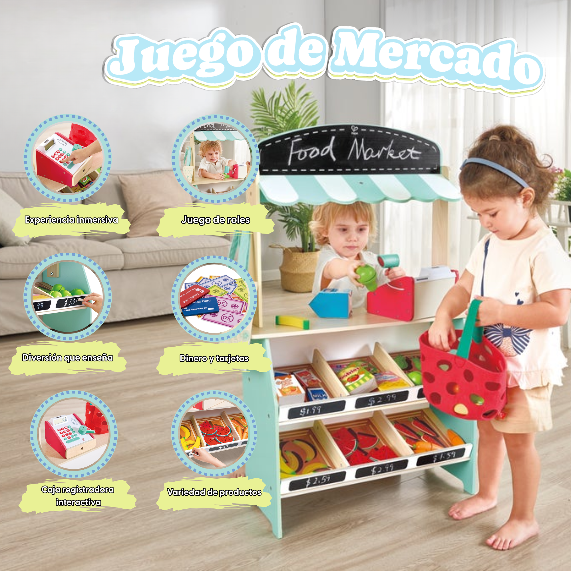 PUESTO DE MERCADO PARA NIÑOS