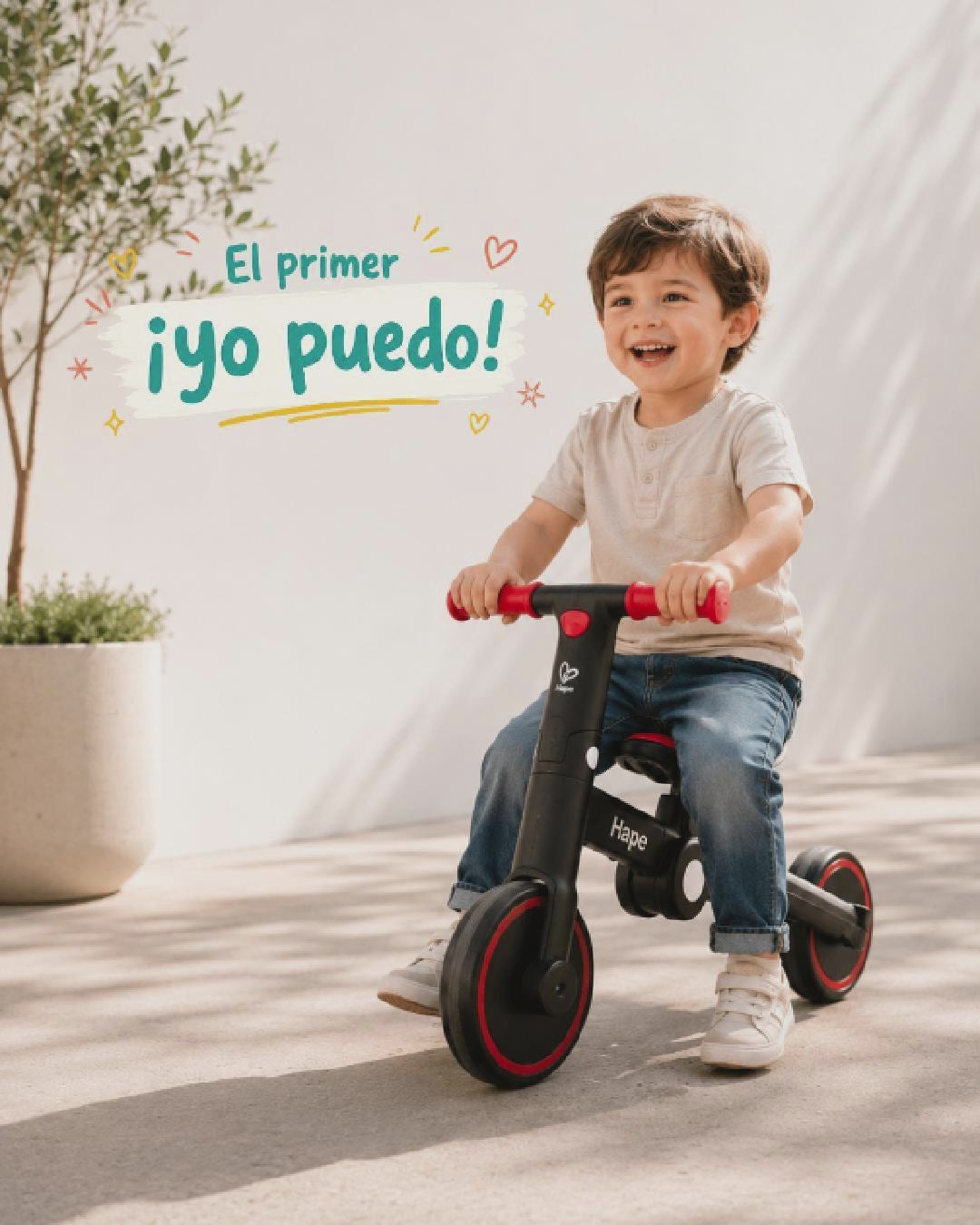 Triciclo de Equilibrio Plegable Multifuncional 3 en 1